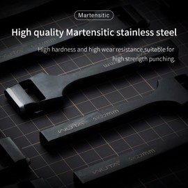 WUTA Leather Belt Hole Puncher Oval Hole Cutter Strap Watch Band Flat Punch Tools Oblong Punch Tool for Leather Crafting (5 * 22mm)