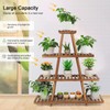 Ufine 4 Tier Wood Plant Stand Indoor Outdoor A Frame