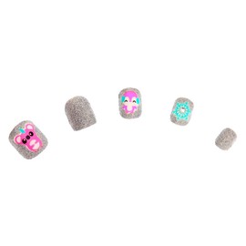 Claire's Girl's Winter Critters Square Press On Faux Nail Set - 24 Pack