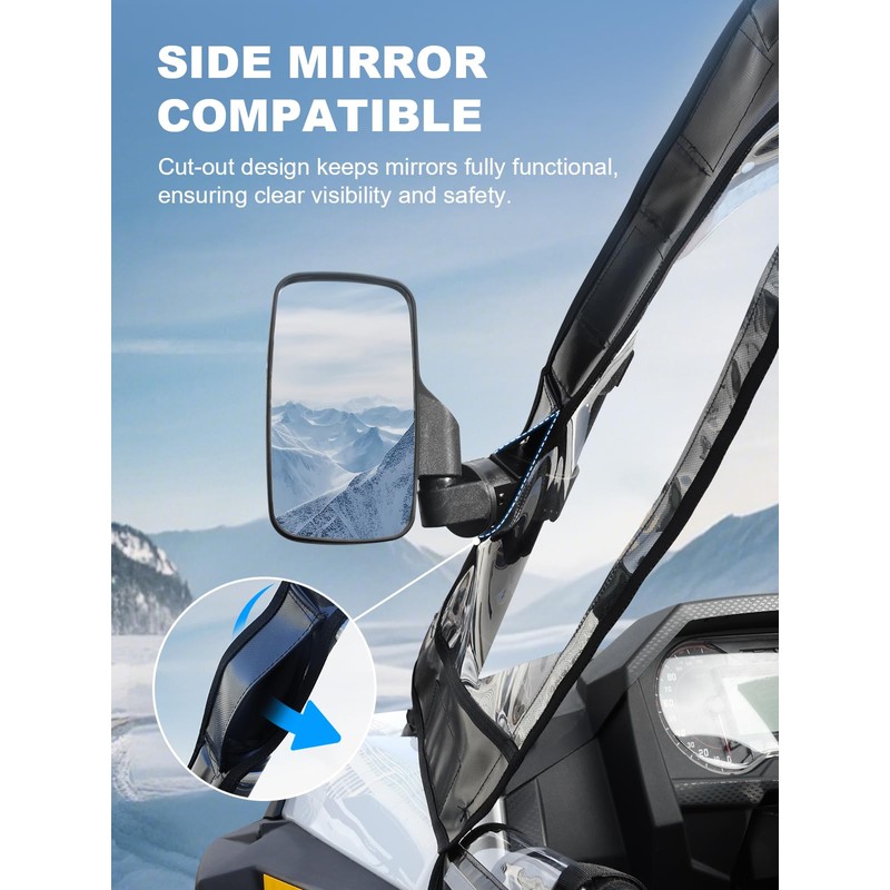SKYJDM Soft Upper Doors with Side Mirror Cutout Compatible with