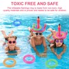 RNHDLY Pack of 10 Flamingo Inflatable Throwing Game, Ring Throwing