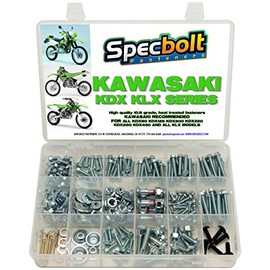 250pc Specbolt Kawasaki KDX Two Stroke Bolt Kit for Maintenance & Restoration of Dirtbike OEM Spec Fastener KDX80 KDX125 KDX175 KDX200 KDX220 KDX250 & KDX450