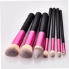 IWOWHERO 7pcs Travel Makeup Brush Set Makeup Brushes Wooden Handle