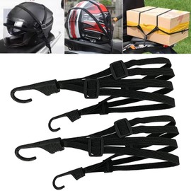 Mecctuck Luggage Tensioner, Pack of 2 Expander with Hooks, Elastic Straps with Hooks, 60-105 cm Motorcycle Tie Down Straps, Tie Down Straps with Hooks, Bicycle Tie Down Strap, Rubber Tensioner,
