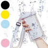 Smartphone Waterproof Pouch with Comfortable Wide Strap, Touchscreen Compatible Wide Strap White 3ea