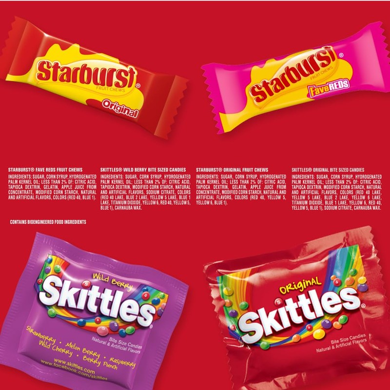 SKITTLES Original & Wild Berry, STARBURST Original & STARBURST FaveReds