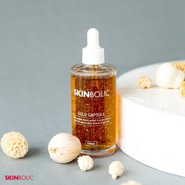 Skinbolic Gold Capsule Serum 100ml Elasticity Moisture Highly Concentrated Ampoule Gold Capsule 45ml 3pcs / 스킨볼릭 골드 캡슐 세럼 100ml 탄력 수분 고농축 앰플 골드캡슐 45ml 3개