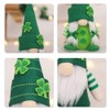 2Pcs Faceless Gnome Plush Doll St. Patrick's Day Green Clover