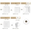 MALACASA Dinnerware Sets, 30 Piece Ivory White Plates and Bowls