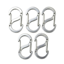 5Pcs Silver Lobster Clasp, Stainless Steel Double Opening Lobster Clasps, Chain Shortener Extender Connector, Jewelry Making Supplies for Necklace Bracelet Repair DIY Crafts