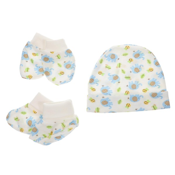 TOVINANNA 1Set Cotton Costume Set Newborn Hat Scratch Gloves Foot
