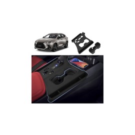 Autorder Silicone Center Console Organizer&Cup Holder for 2022-2025 2026 NX 250/350/350H/450H Accessories Seat Gap Storage Box with Cup Holder Insert Tray Anti-Scratch Gear Shift Panel Trim Cover