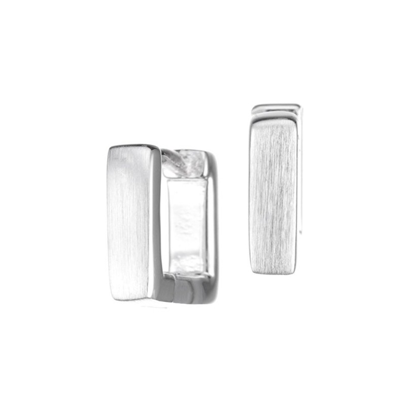 Vinani Csq Small Qubic Silver Earrings