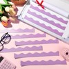 Qeeenar 24 Pcs Light Purple Glitter Magnetic Borders for Classroom