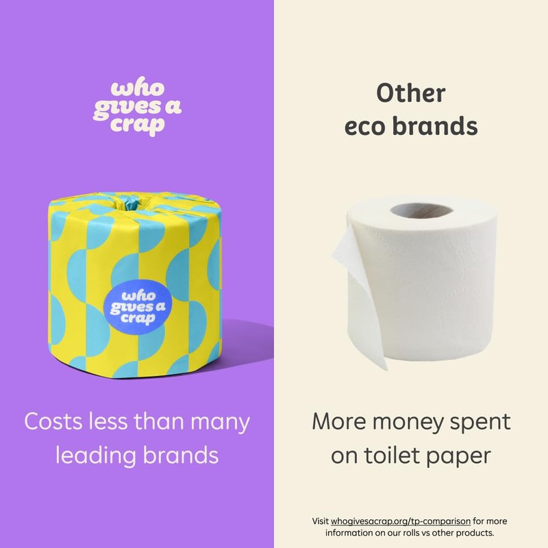 Who Gives A Crap | 100% Recycled Toilet Paper, 24