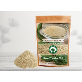 AYUSHKA ORGANIC Aloe Vera Powder | Aloe barbadensis | Hair Care, Skin Care, and Natural Remedies - 100% Pure, Chemical-Free, No Additives, (250Gm)
