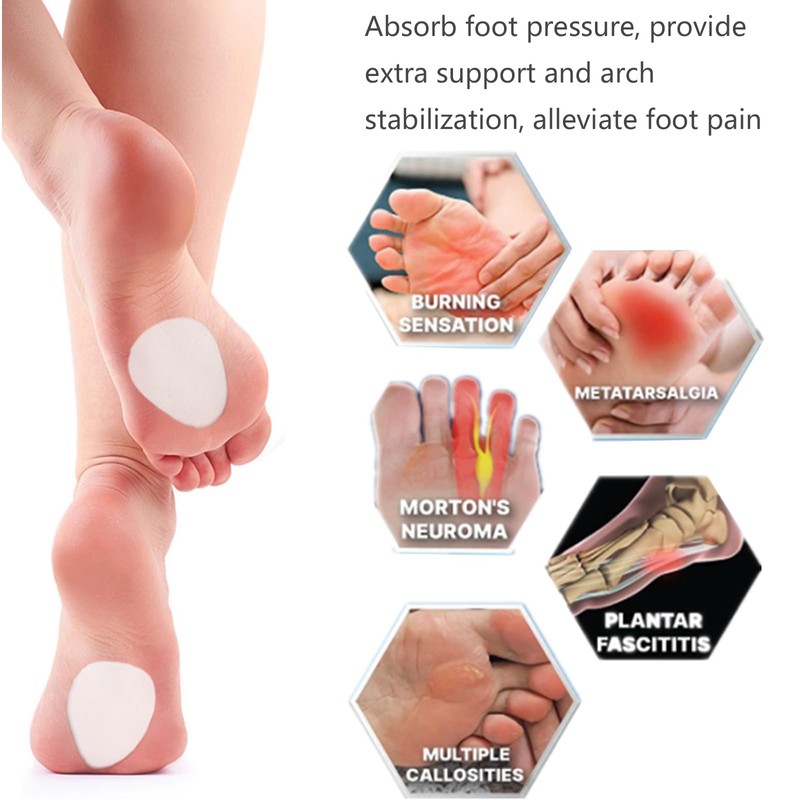 YFLife Felt Metatarsal Pads Women Mens 12 Pieces