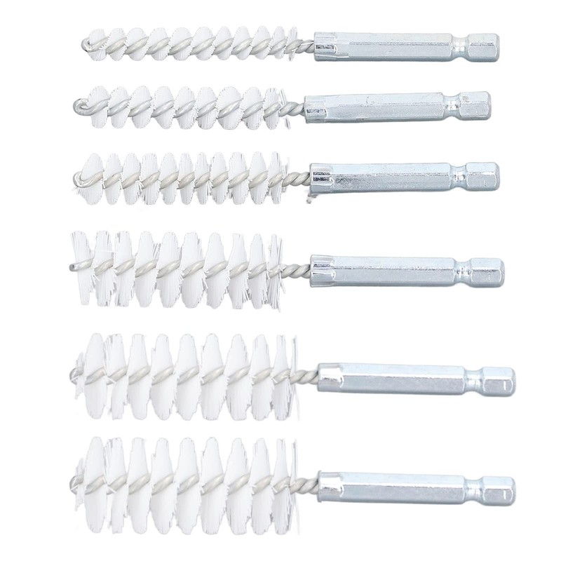 6-Piece Drill Cleaning Brush Set, Rustproof, 4 Inch Twisted Wire