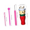 Sosoport 4Pcs Wooden Knitting Doll DIY Knitting Crafts with Accessories