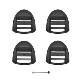 Deluxsa 4 Pcs 1 inch (25mm) Plastic Ladder Slider adjustable Lock Buckles,Tri-glide Slide Clips Lockable,Plastic Replacement for Belt backpack strap adjuster replacement (Black)
