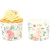 Sparkle and Bash Baking Cups Floral Watercolor Cupcake Liners -