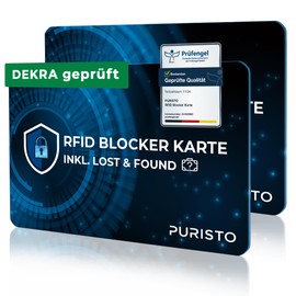 PURISTO RFID Blocker Card, darkblue, Modern