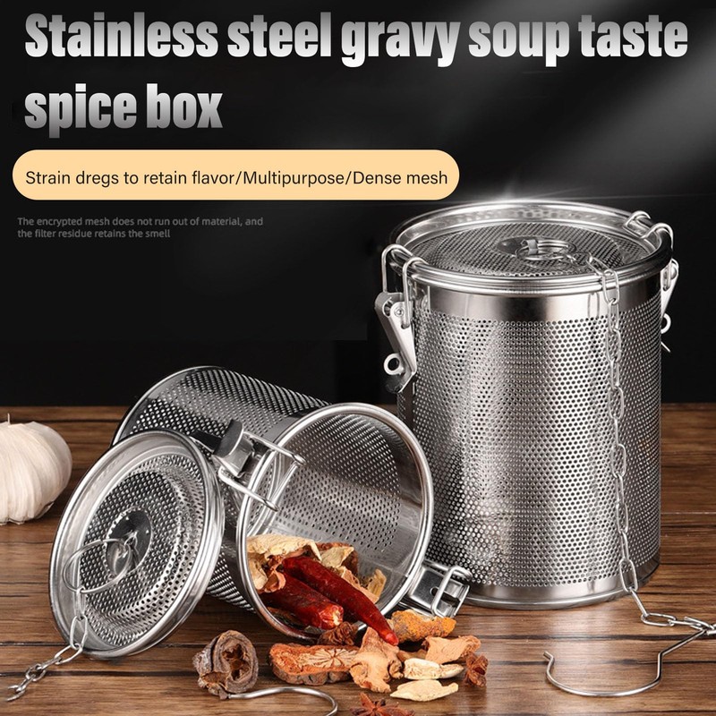 Stainless Steel Spice Filter, Resuable Mesh Tea Ball Strainer Cooking