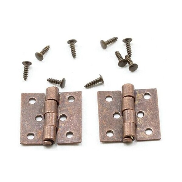 Dollhouse Miniatures 1:12 Scale Butt Hinges with Nails, 4/Pk #CLA05711