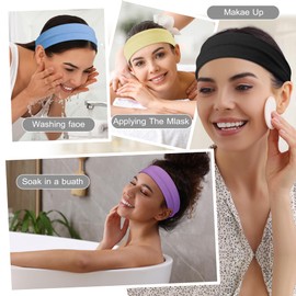 16Pcs Headbands for Women Non Slip - Stylish Sports Hair Bands for Women's Hair - Soft Cotton Cloth Stretchy Headbands for Women for Yoga, Outdoor Exercise Running