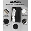 WEMATE Spiral Address Book with Alphabetical Tabs, Leather Password Book,