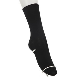 Atsugi JSS1198 Socks (Friendly Design) Unisex, Loose Fit for Vertical and Horizontal Use, Silk Filling, Low Crew Length, 8.7 - 10.2 inches (22 - 26 cm), Black