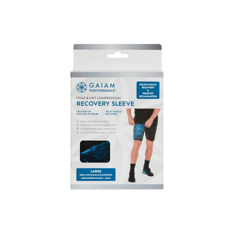 Gaiam Cold & Hot Compression Recovery Sleeve, Large