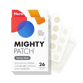 Mighty Patch™ Paquete variado de Hero Cosmetics – Parches hidrocoloides para espinillas para el acné para cubrir zits e imperfecciones, calcomanías para el rostro y la piel, cuidado de la piel