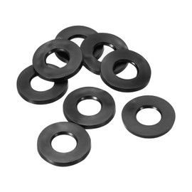 PATIKIL M12 Rubber Flat Washer, 8 Pack 12mm ID 24mm OD 3mm Thick Sealing Spacer Gasket Ring for Faucet Pipe Water Hose Fastener Bolt, Black