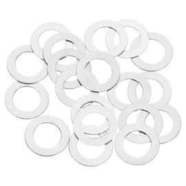 sourcing map 20 Pcs M6 Flat Washer, 6x10x0.2mm 304 Stainless Steel Flat Spacers for Screw, Bolt, Automotive, Industrial Machinery