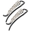 FOMIYES 2pcs French Banana Hair Clips for Women Lightweight Rhinestone