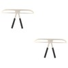 Beavorty 2pcs Professional Eyebrow Ruler Stencil Kit Reusable Three-point Balance