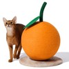 VETRESKA Orange Cat Scratching Post, Cute Cat Scratcher with Sisal