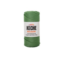 Macrame Cord | Macrame Supplies 3mm Polyester Macrame Rope Yarn for Table Runner Wall Décor Plant Hanging 131 Yards - Green