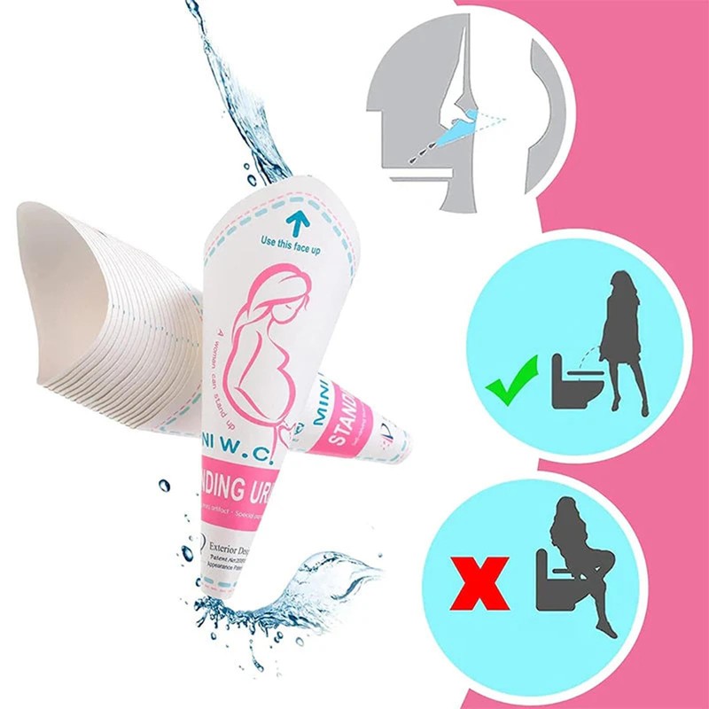 Woman Pee Funnel | Paper-Based Female Pee Devices | Waterproof
