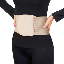 QQCQHVMIYC Umbilical Hernia Belt with Compression Pad - Abdominal Support for Men and Women, Ideal for Various Hernias and Post-Surgery Recovery