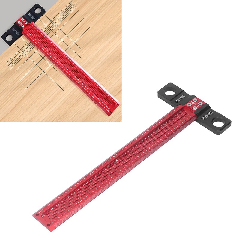 Woodworking Scriber T Square Ruler Metric Aluminum Alloy for Carpenter