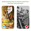 HXRYAGi Fruit Picker Pole with Basket Telescoping 13Ft Adjustable Apple
