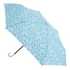 Moonbat [Esta] Rain Umbrella, Folding Umbrella, Women's, Work Commute, UV Mini, Flower Bet, 31-230-10346-02 Blue