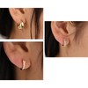 Gold Hoops Earrings for Women Clip On Earrings Set Cubic