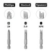 Saipor 13pcs 50mm Magnetic Special Shape Screwdriver Bit Set (Phillips,