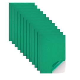 Jtnohx Self Adhesive Foam Sheets for Crafts, 12 Pieces Eva Foam Board, 7"×11.3" Colour Eva Sheets with Adhesive Backing, Sticky Craft Paper for DIY Projects (Green)