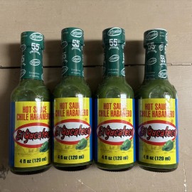 El Yucateco Lot Of 4 El Yucateco Sauce Habanero Green Hot - 4 Ounce