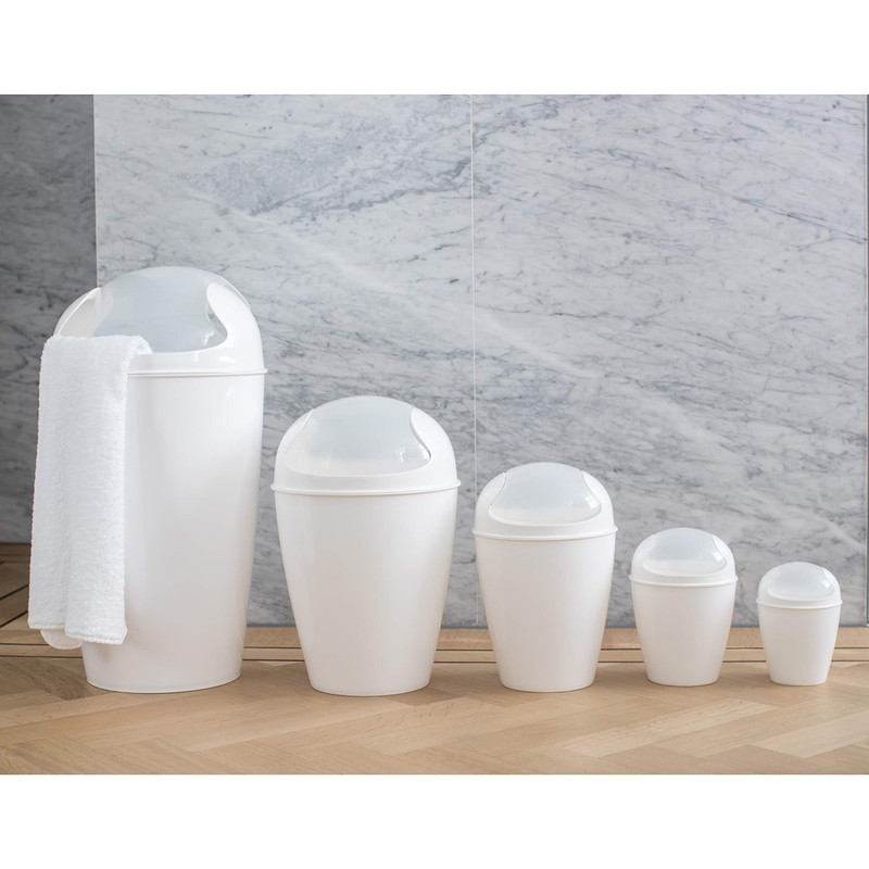 Koziol Swing-Top Wastebasket DEL XS, spa turqoise