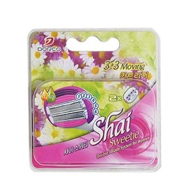 Dorco Women's Razor Blade Shy Sweetie Razor Blade Hair Removal 2 pieces